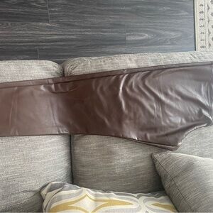 Joe Fresh Brown and Cream Asymmetrical Pencil Skirt